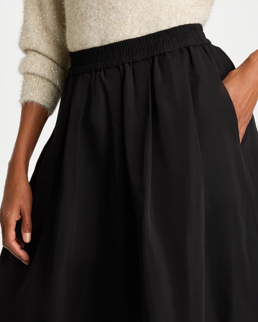 Pleated Taffeta Maxi Skirt | Chico's
